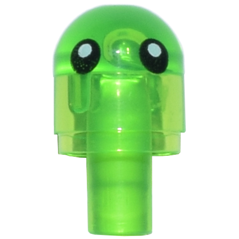 Staaf met licht kap (gloeilamp) / Hoofd Z-Blob Trans Bright Green
