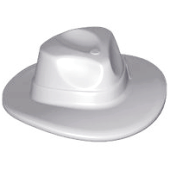 Hoed, brede rand, rimboe stijl Light Bluish Gray