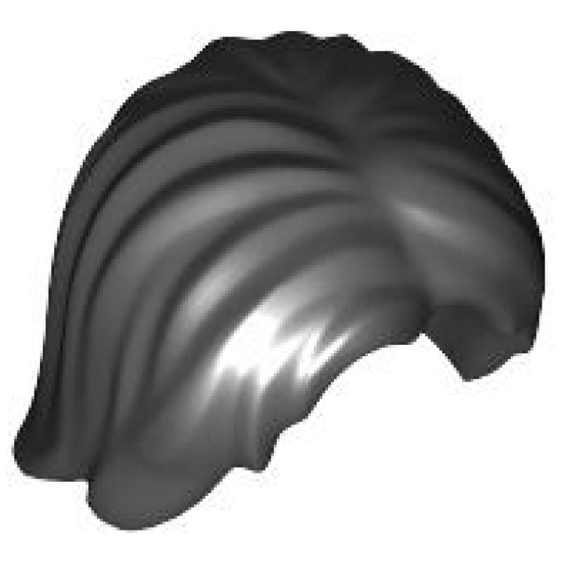 Haar, Halflang Warrig met middelscheiding Black