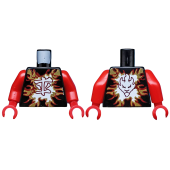 Romp, Ninjago Vlammen en Logogram 'Vuur' Black