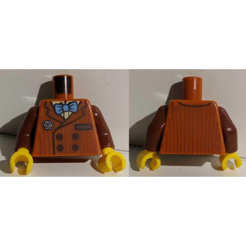 Romp, met jasje en strik opdruk Dark Orange