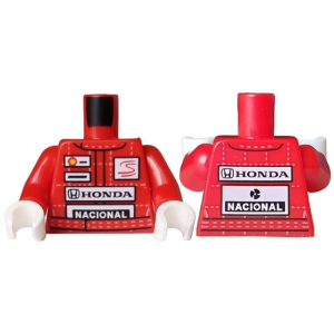 Romp, Race Outfit met merken Honda, Shell en Senna Red