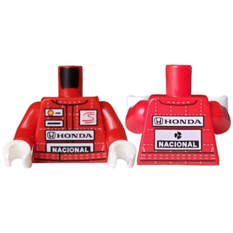 Romp, Race Outfit met merken Honda, Shell en Senna Red