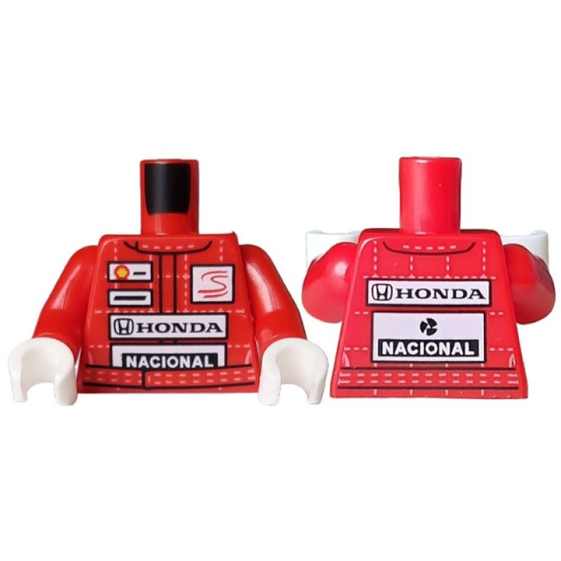 Romp, Race Outfit met merken Honda, Shell en Senna Red