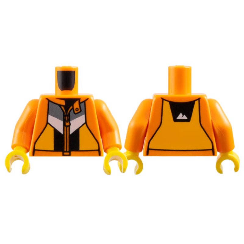 Romp, Jas met Ritssluiting, Berglogo op achterkant Orange