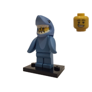 Shark Suit Guy, Series 15 (Complete Set with Stand and Accessories)