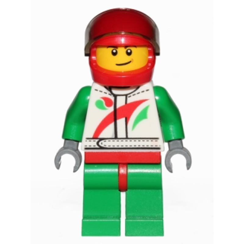 Minifiguur Race auto bestuurder