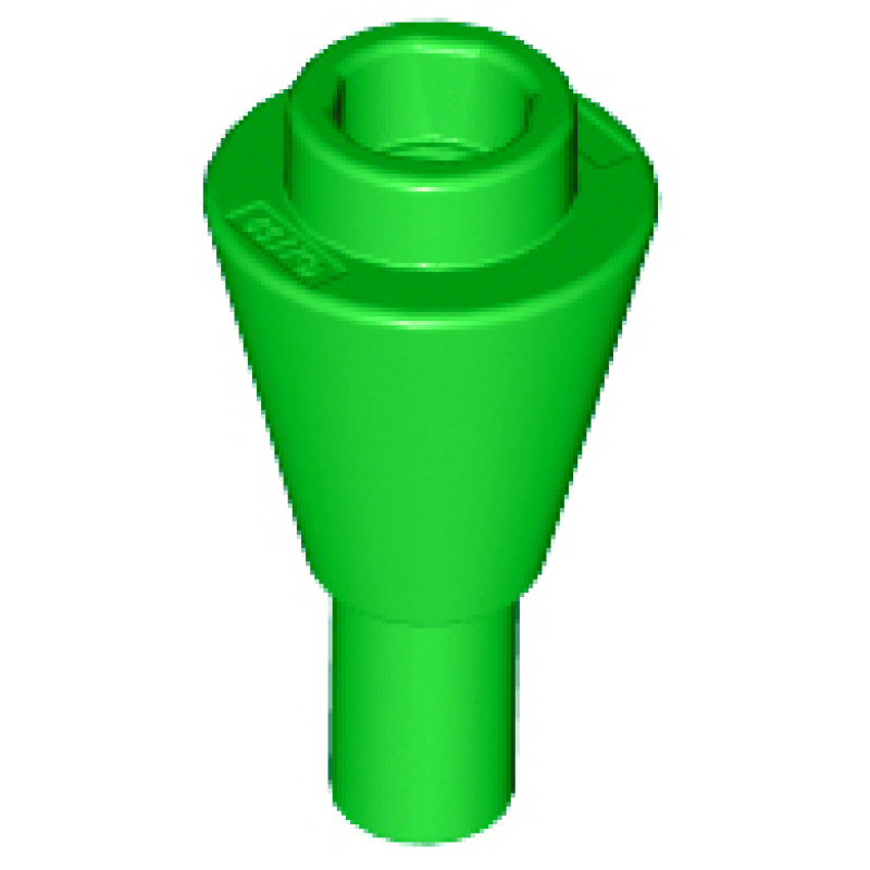 Kegel 1x1 omgekeerd met staaf (ijshoorn) Bright Green