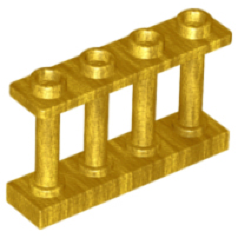 hek 1x4x2 met 4 noppen Pearl Gold