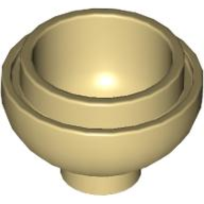 Steen, Rond 2x2 onderkant bol Tan