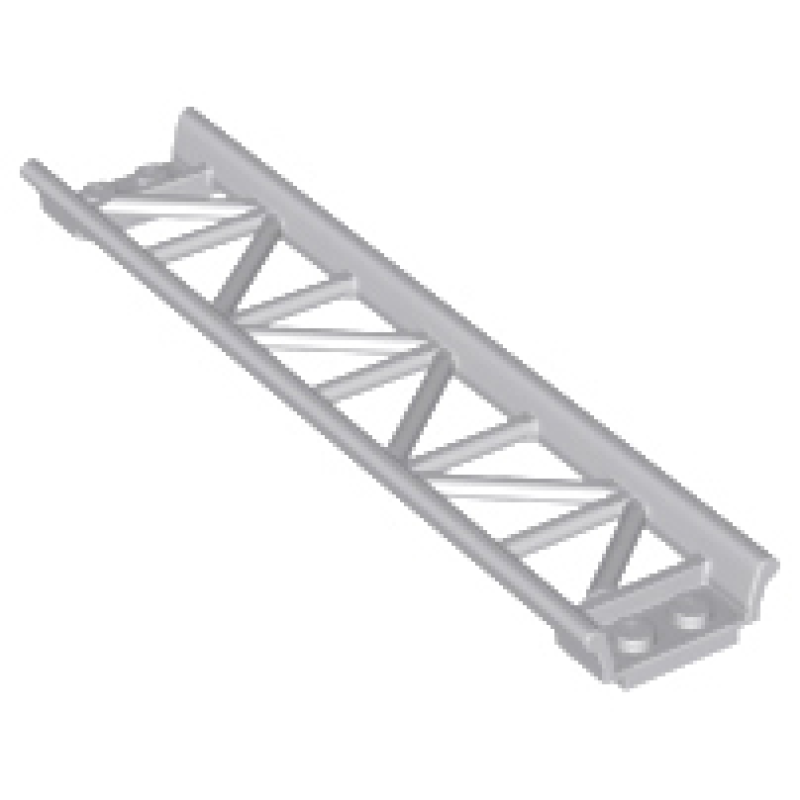 Trein, Rails Roller Coaster Recht 16L Light Bluish Gray