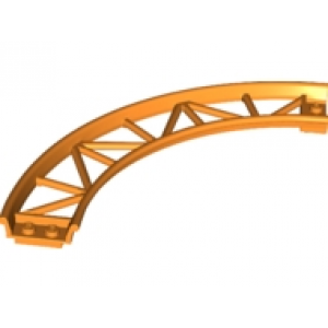 Trein rails roller coaster gebogen 90 graden Bright Light Orange