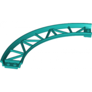 Trein rails roller coaster gebogen 90 graden Dark Turquoise