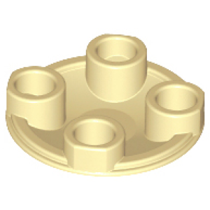 Plaat, Rond 2x2 met afgeronde onderkant Tan