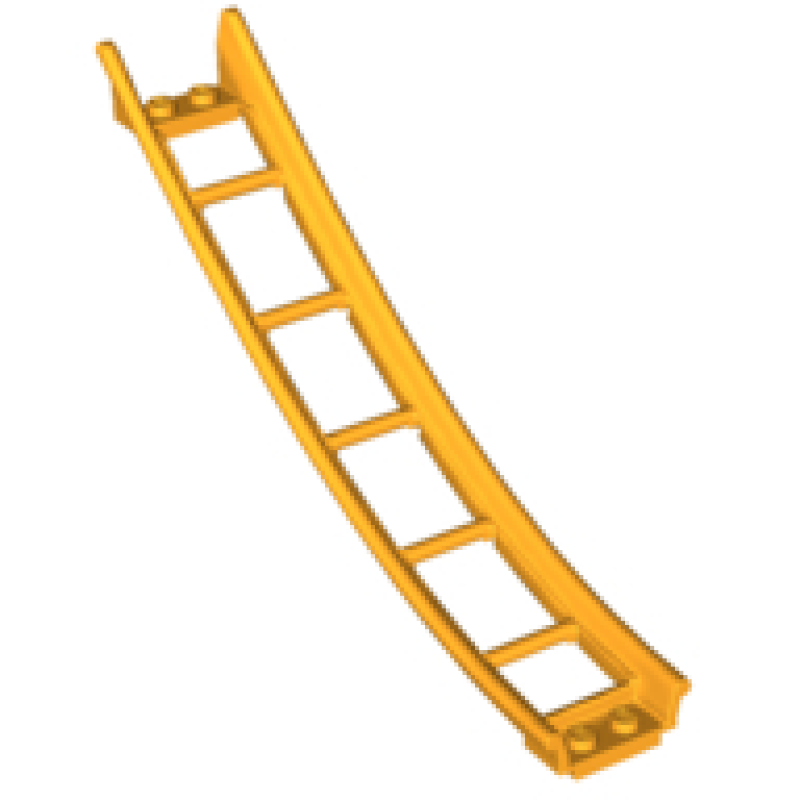 Trein, Rails Roller Coaster Groot Laag Deel, 6 stenen verhoging Bright Light Orange