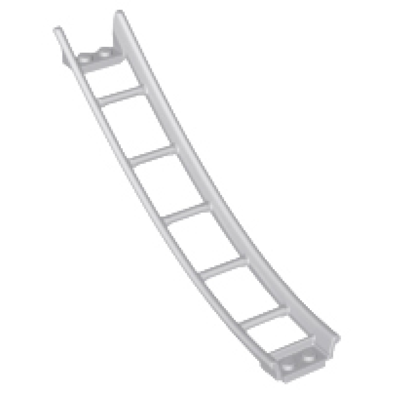 Trein, Rails Roller Coaster Groot Laag Deel, 6 stenen verhoging Light Bluish Gray