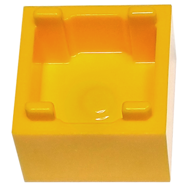 Container, Doos 2x2x1 bovenkant open (verhoogde bodem) Bright Light Orange