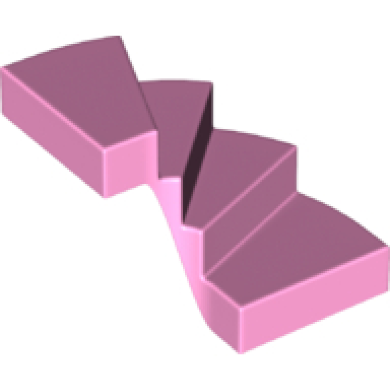 Trap 6x6x4 gebogen Bright Pink