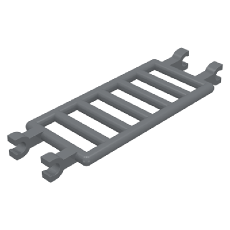 Staaf 7x3 met 4 clips (ladder) Dark Bluish Gray