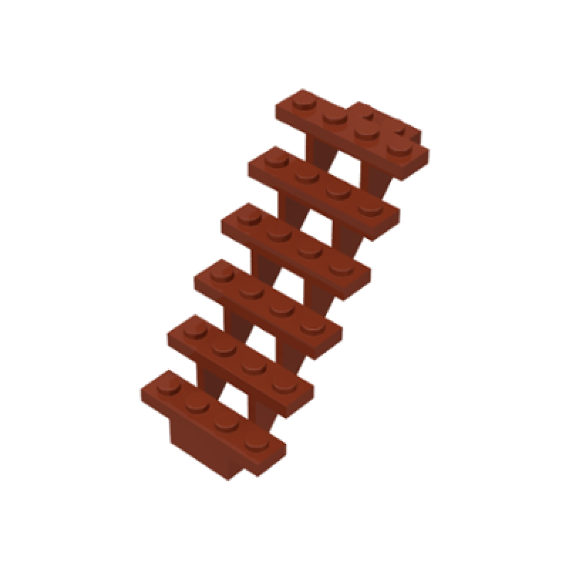 Trap 7x4x6 recht Reddish Brown