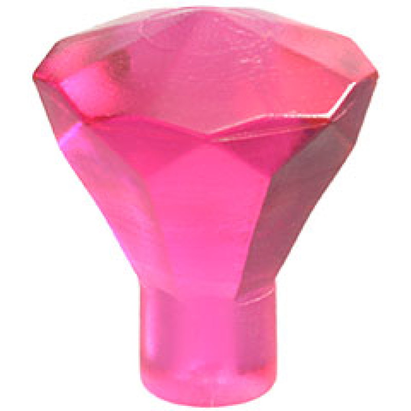 Rots 1x1 juweel 24 facet Trans Dark Pink