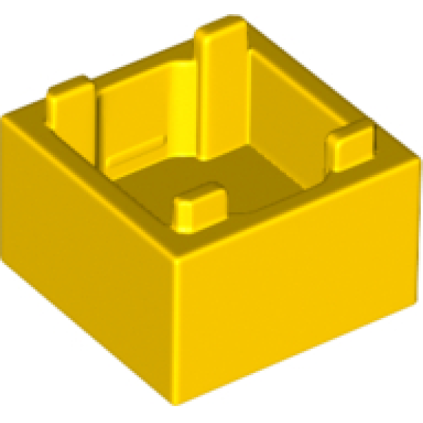 Container, Doos 2x2x1 bovenkant open Yellow