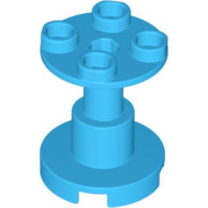 Steun 2x2x2 met gat Dark Azure