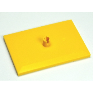 Tegel, Aangepast 6x4 met 5mm pin, Trein Draaistelplaat Yellow