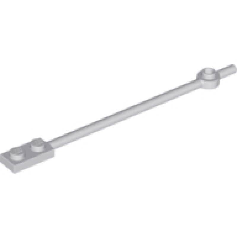 Staaf 12L met 1x2 plaat op einde Light Bluish Gray