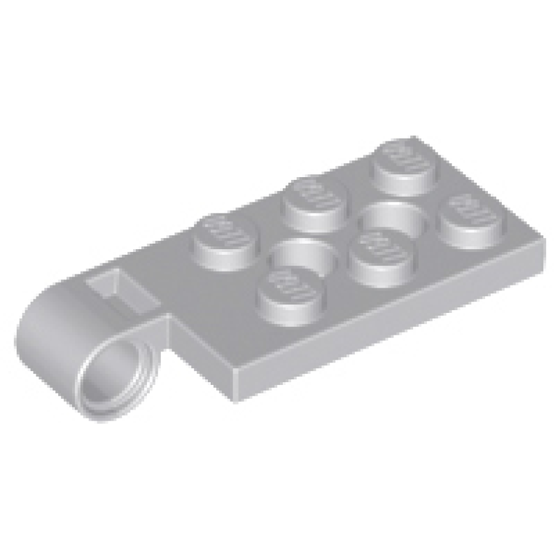 Scharnier, Plaat 2x4 met pin gat en twee gaten Light Bluish Gray