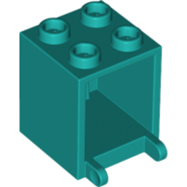 Container, Box 2x2x2 Dark Turquoise