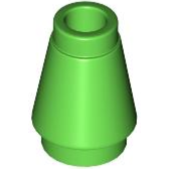 Kegel 1x1 met groef aan de bovenkant Bright Green