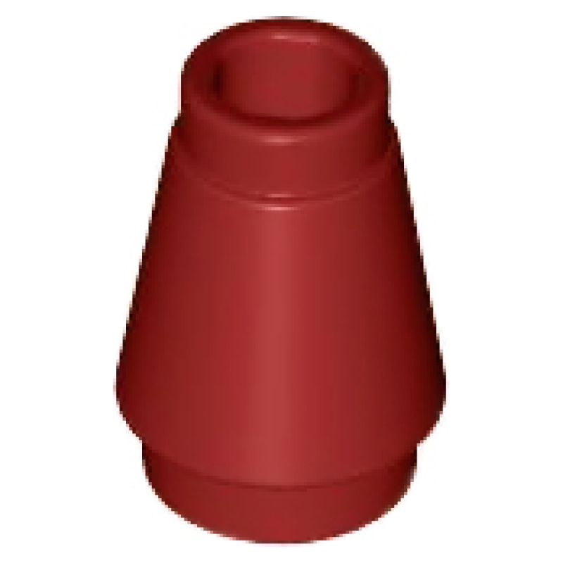 Kegel 1x1 met groef aan de bovenkant Dark Red