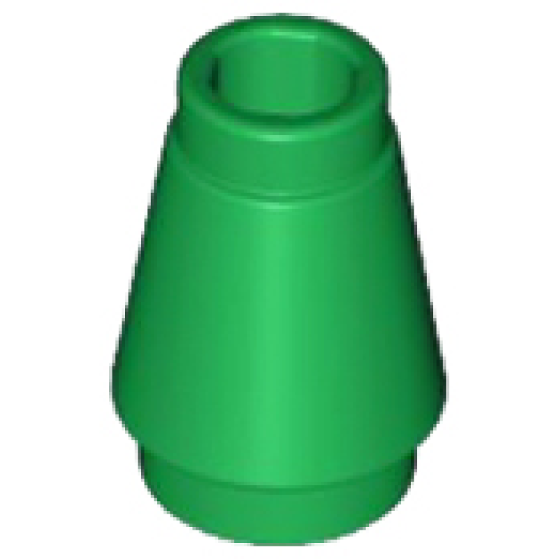 Kegel 1x1 met groef aan de bovenkant Green