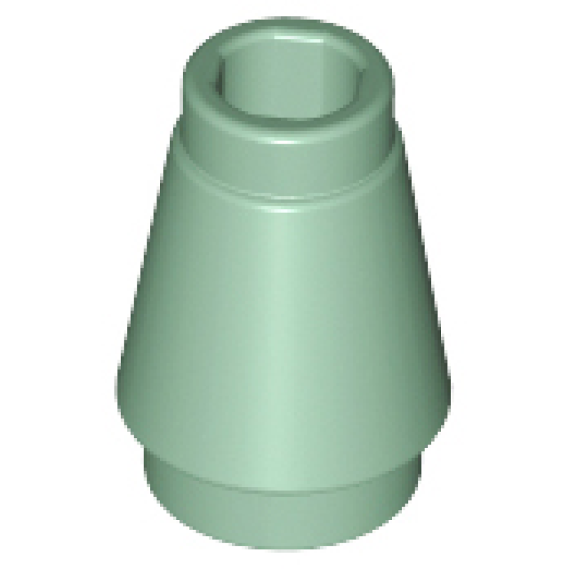 Kegel 1x1 met groef aan de bovenkant Sand Green