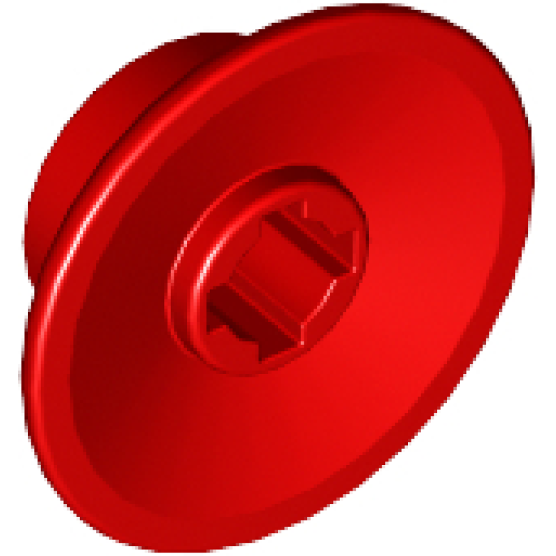 Trein Wiel Klein met gekarteld gat voor wielhouder pin Red