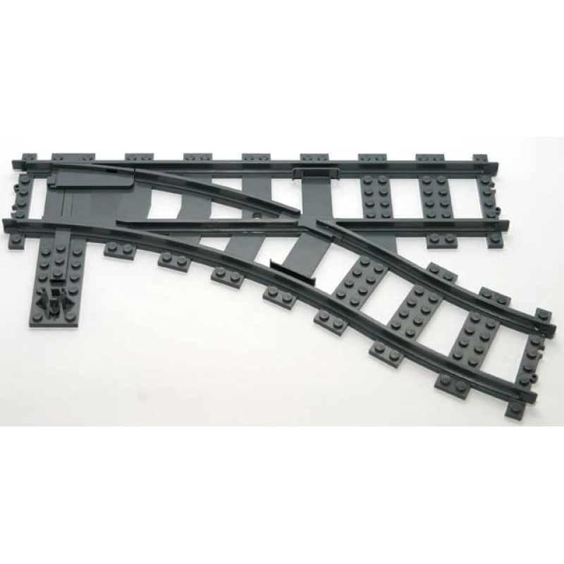 Trein, Rails Wissel Rechts (RC Treinen) Dark Bluish Gray