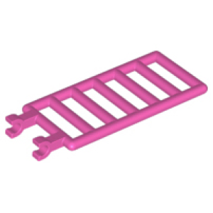 Staaf / Ladder 7x3 met dubbele clips Dark Pink