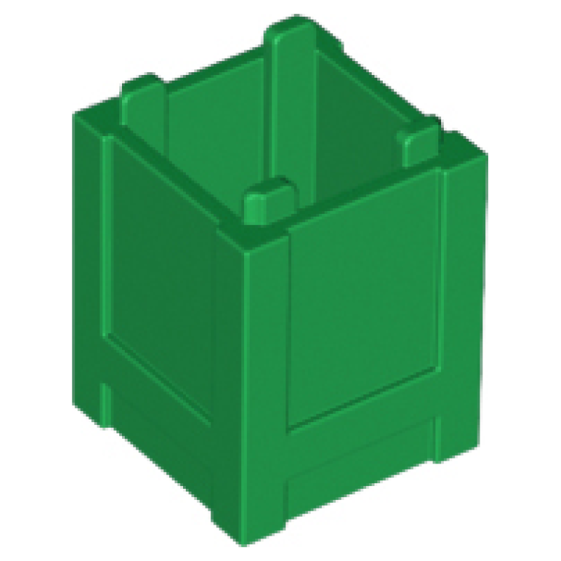 Container Box 2x2x2 open bovenkant Green