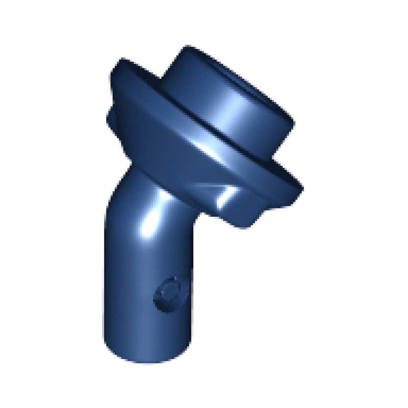 Staaf 1L met gebogen hol nopje (minifiguur standaard) Dark Blue