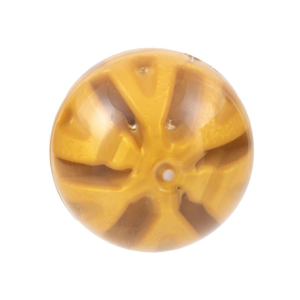 Ball, 19mm D. met inwendig gouden ball patroon met sleuven (Dragon Power Element) Trans Clear