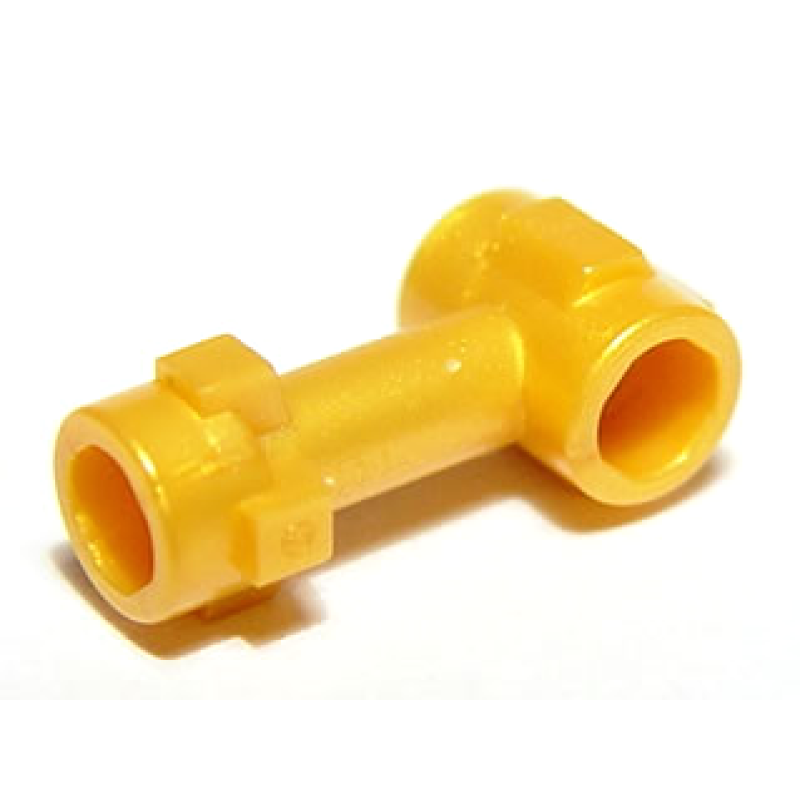 Staaf 1L met nop bovenkant en 2 zij noppen (loodrecht koppeling) Pearl Gold