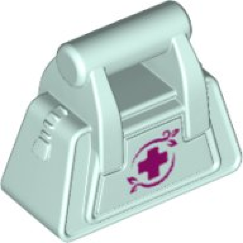 friends handtas met ritssluiting en rood kruis opdruk light aqua