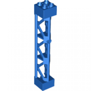 Steun 2x2x10 Driehoekige Balk Type 4 - 3 Posts, 3 Sections Blue