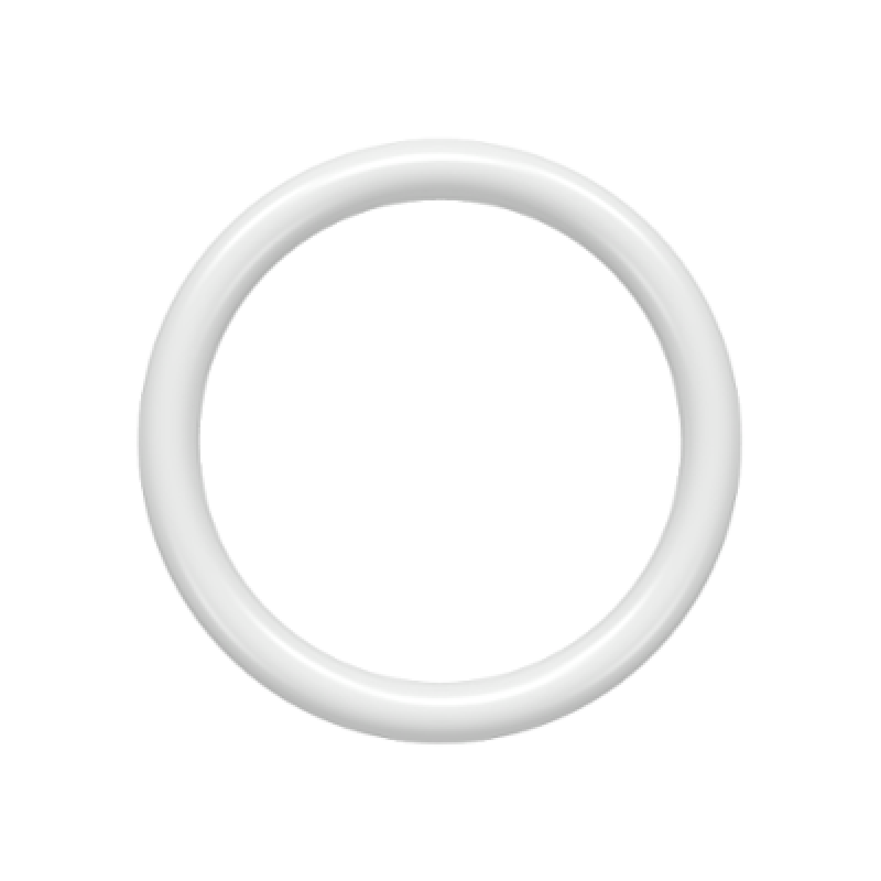 Rubberen Riem (elastiek) Klein, Ongeveer 2x2 White