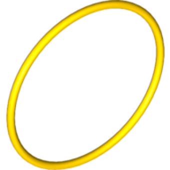 Rubberen Riem (elastiek) Extra Groot, Ongeveer 4 1/8x4 1/8 Yellow