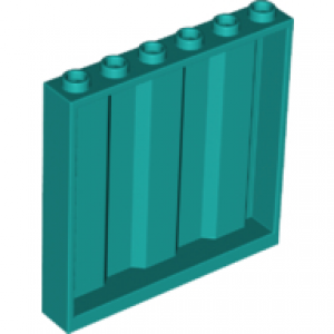 Paneel 1x6x5 Corrugated donker turquoise