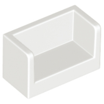 Paneel 1x2x1 met ronde hoeken en 2 zijden White