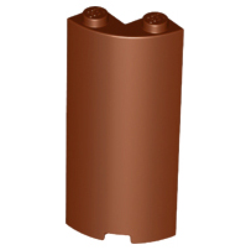 Cilinder, Kwart 2x2x5 Reddish Brown