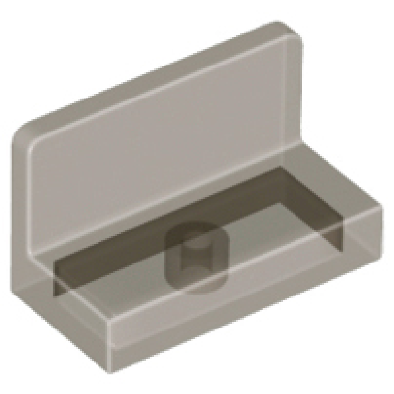 Paneel 1x2x1 met ronde hoeken Trans Brown (Trans Black)